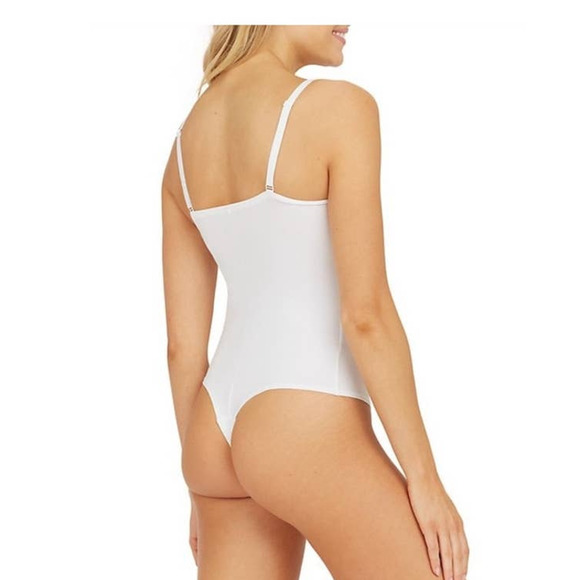 New SPANX Cami Thong Bodysuit, White Size 1X - Picture 1 of 8